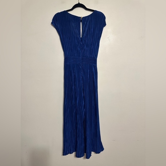Anthro Maeve Pleated Sonata Jumpsuit Size 8 Blue - Picture 8 of 11
